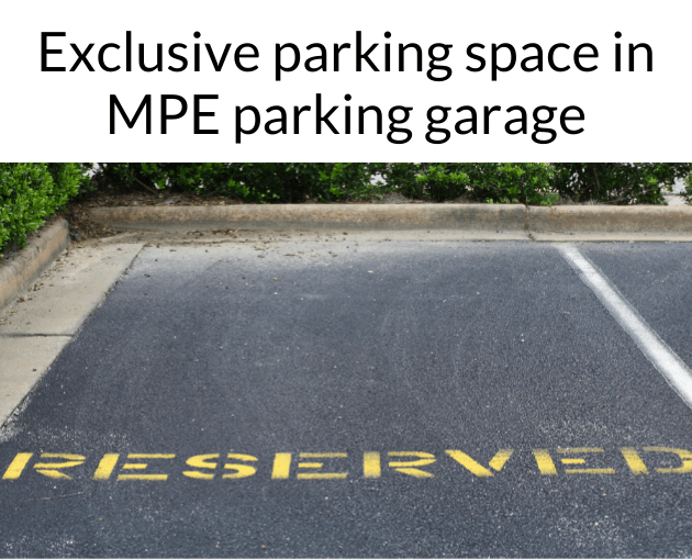 Reserved parking spot in MPE